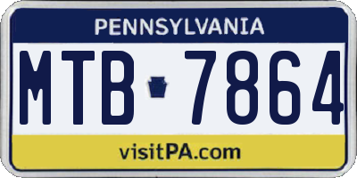 PA license plate MTB7864