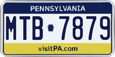 PA license plate MTB7879