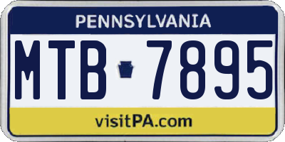 PA license plate MTB7895