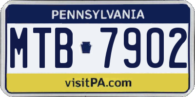 PA license plate MTB7902