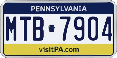 PA license plate MTB7904