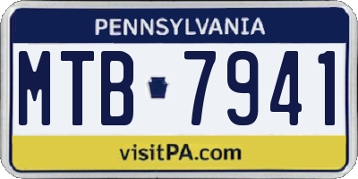 PA license plate MTB7941