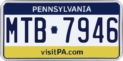 PA license plate MTB7946