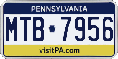 PA license plate MTB7956