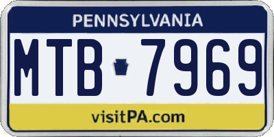 PA license plate MTB7969