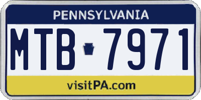 PA license plate MTB7971