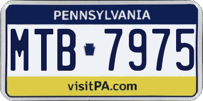PA license plate MTB7975