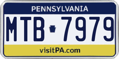 PA license plate MTB7979