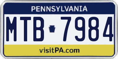 PA license plate MTB7984