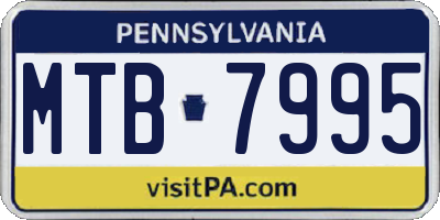 PA license plate MTB7995