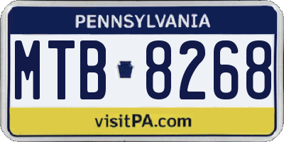 PA license plate MTB8268