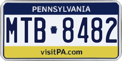 PA license plate MTB8482
