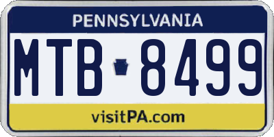 PA license plate MTB8499