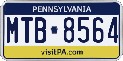 PA license plate MTB8564