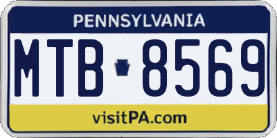 PA license plate MTB8569