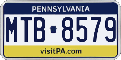 PA license plate MTB8579