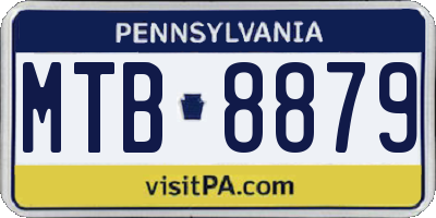 PA license plate MTB8879