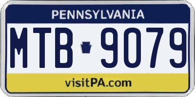 PA license plate MTB9079