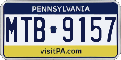 PA license plate MTB9157