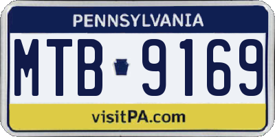 PA license plate MTB9169