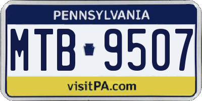 PA license plate MTB9507