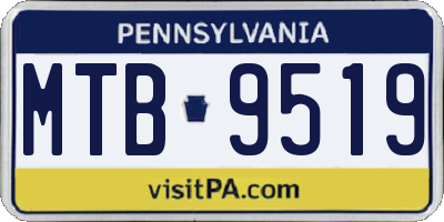 PA license plate MTB9519