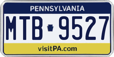 PA license plate MTB9527