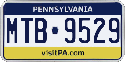 PA license plate MTB9529