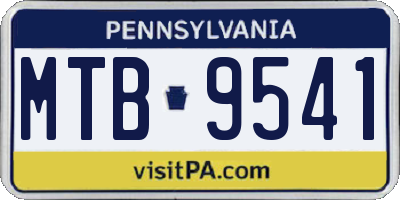 PA license plate MTB9541
