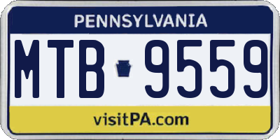 PA license plate MTB9559