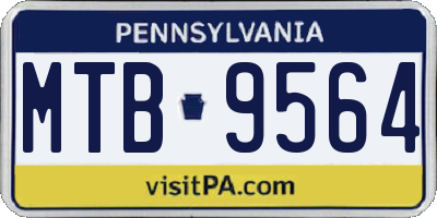 PA license plate MTB9564