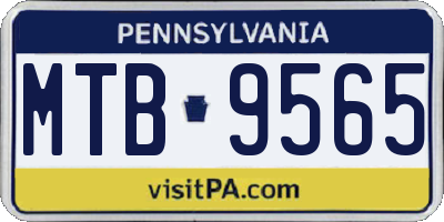 PA license plate MTB9565