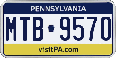 PA license plate MTB9570