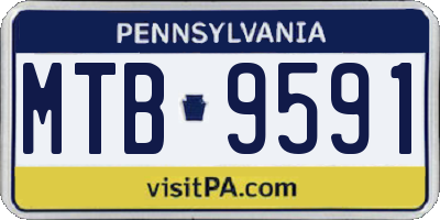 PA license plate MTB9591