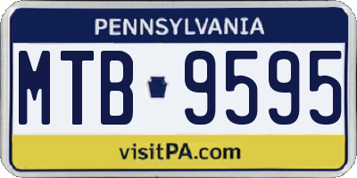 PA license plate MTB9595