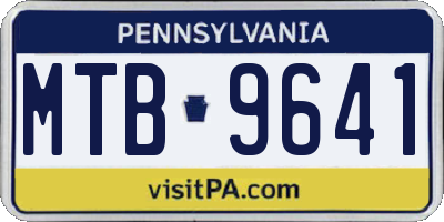 PA license plate MTB9641