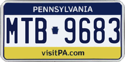 PA license plate MTB9683