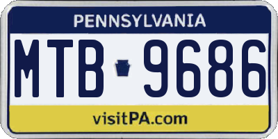 PA license plate MTB9686