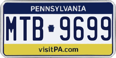 PA license plate MTB9699