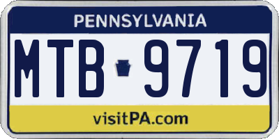PA license plate MTB9719