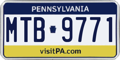 PA license plate MTB9771
