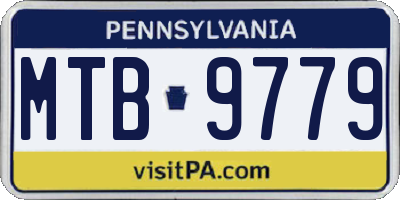 PA license plate MTB9779