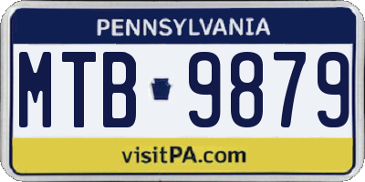 PA license plate MTB9879