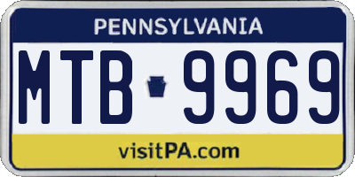 PA license plate MTB9969