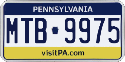 PA license plate MTB9975