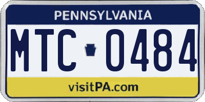 PA license plate MTC0484