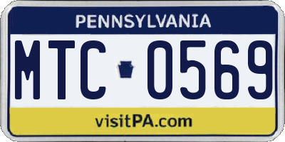 PA license plate MTC0569
