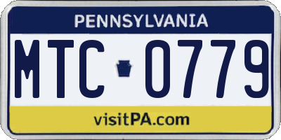 PA license plate MTC0779