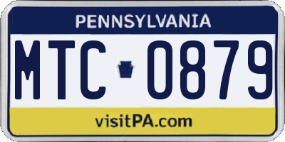 PA license plate MTC0879