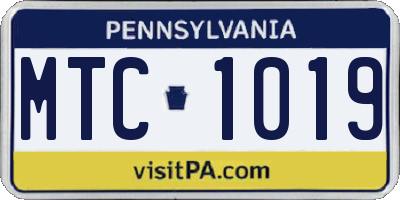 PA license plate MTC1019